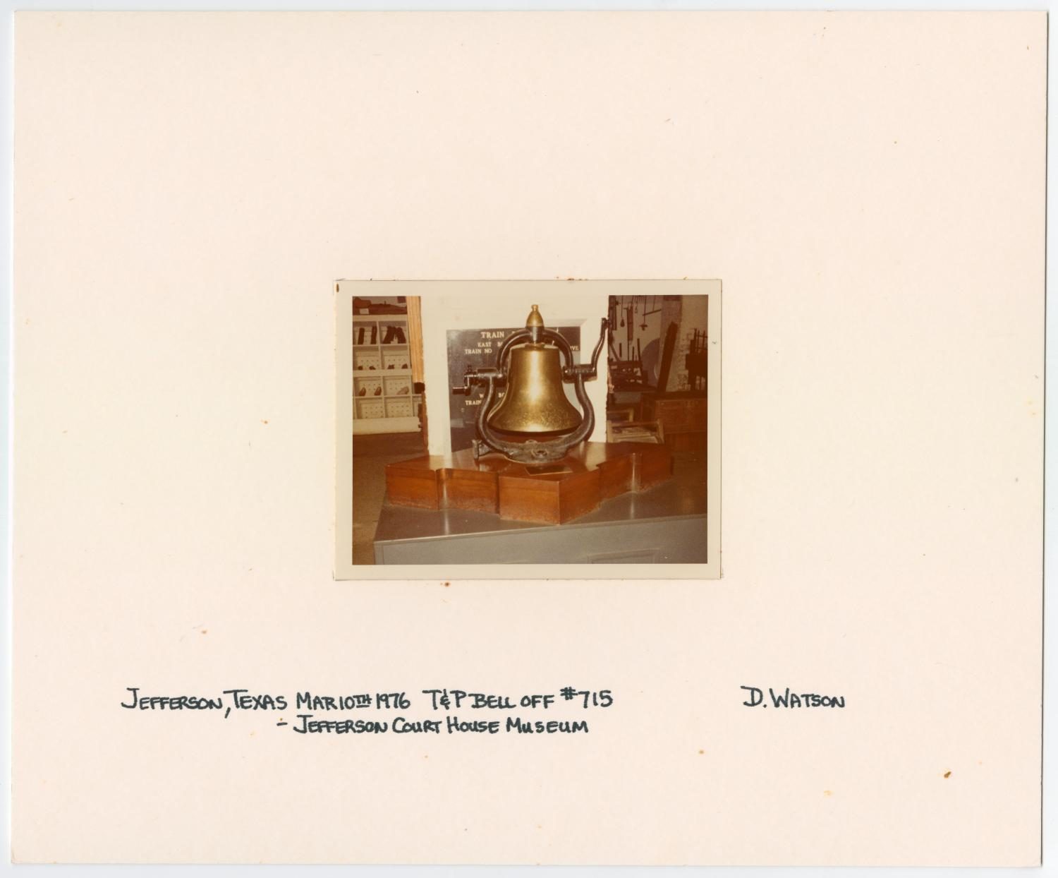 Train Bell From T&P Train #715