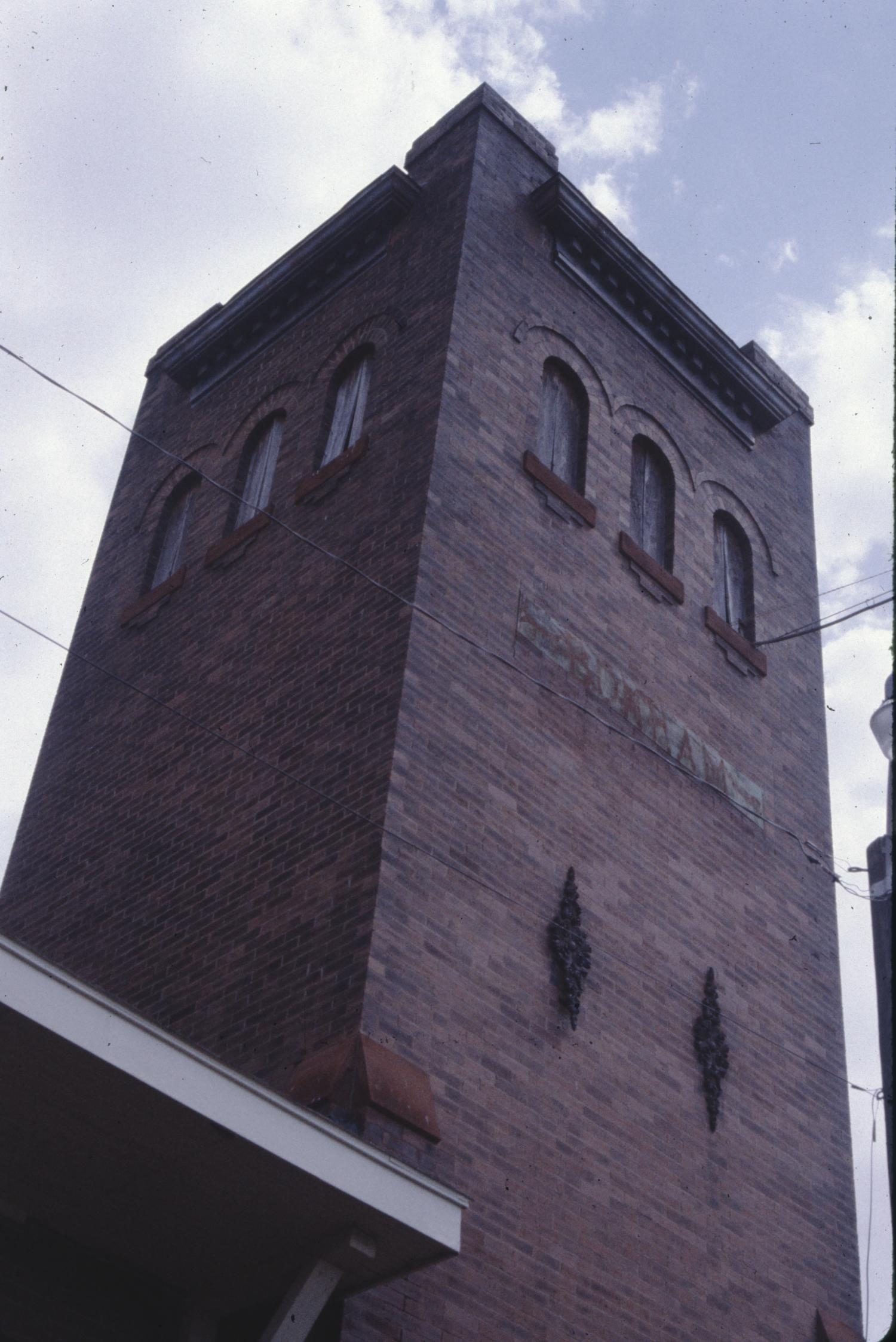 Texas & Pacific RR Depot, tower, south façade